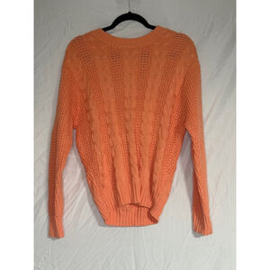Women's American Eagle Orange Cable Knit Sweater Size S